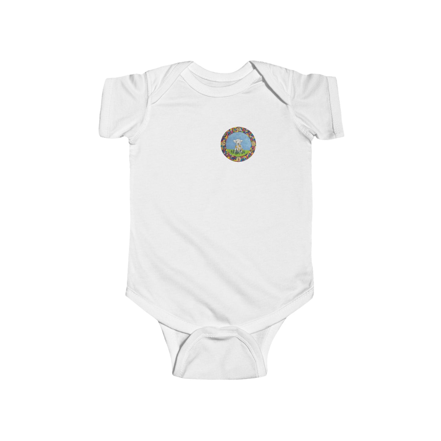Lamb Infant and Baby Short Sleeve Onesie