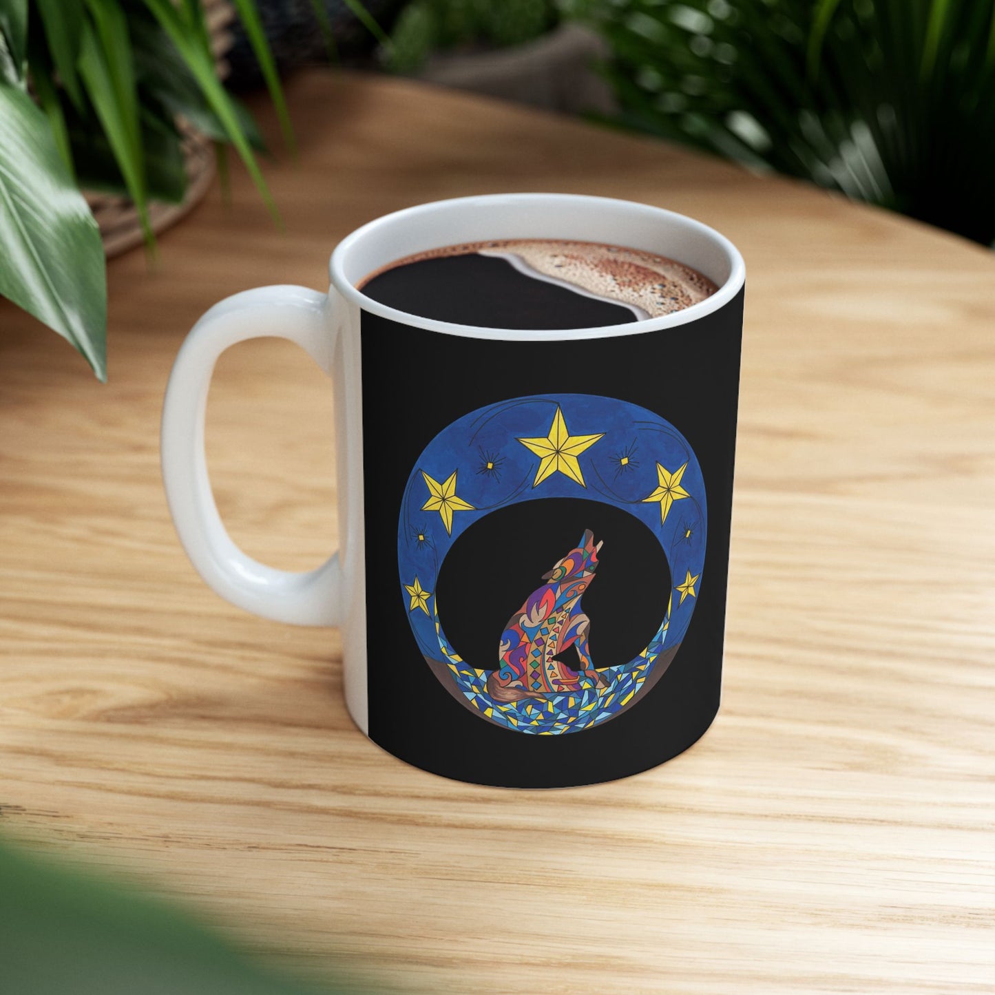 Howling Wolf Ceramic Mug (11oz, 15oz)