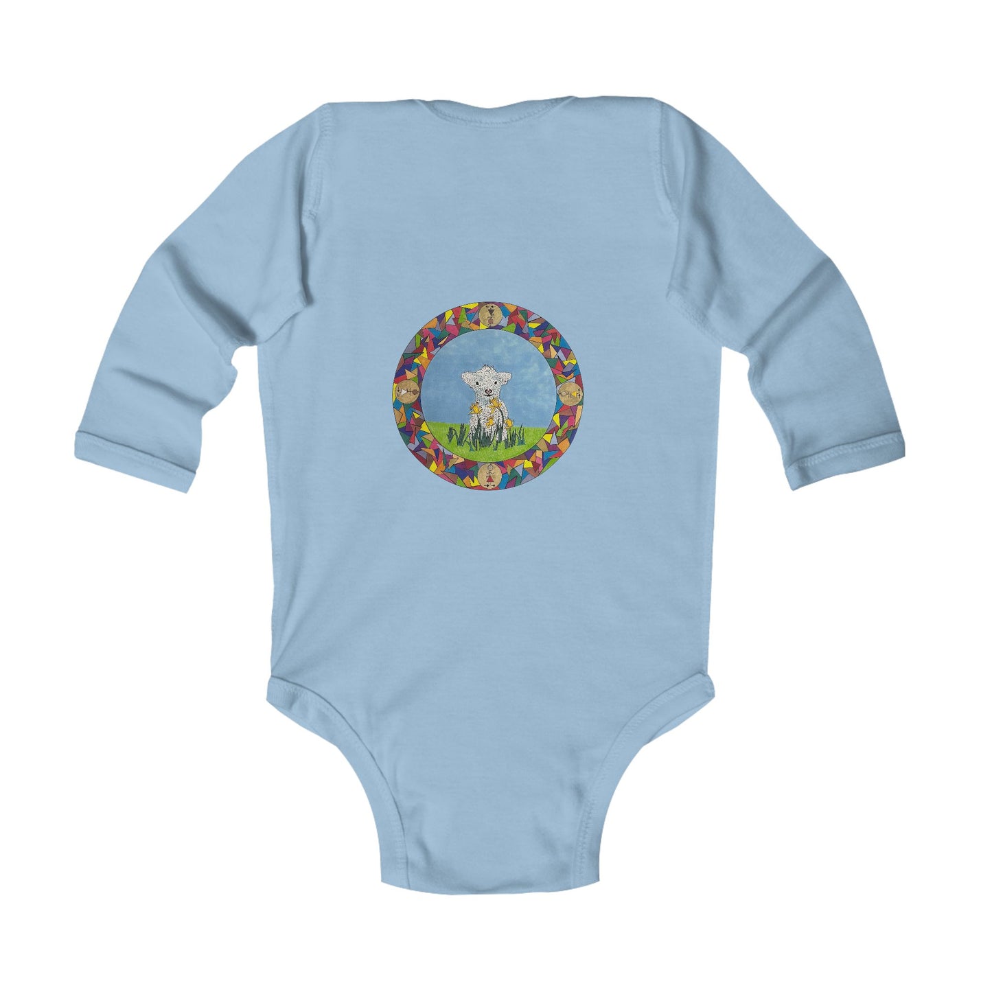 Lamb Infant and Baby Long Sleeve Onesie