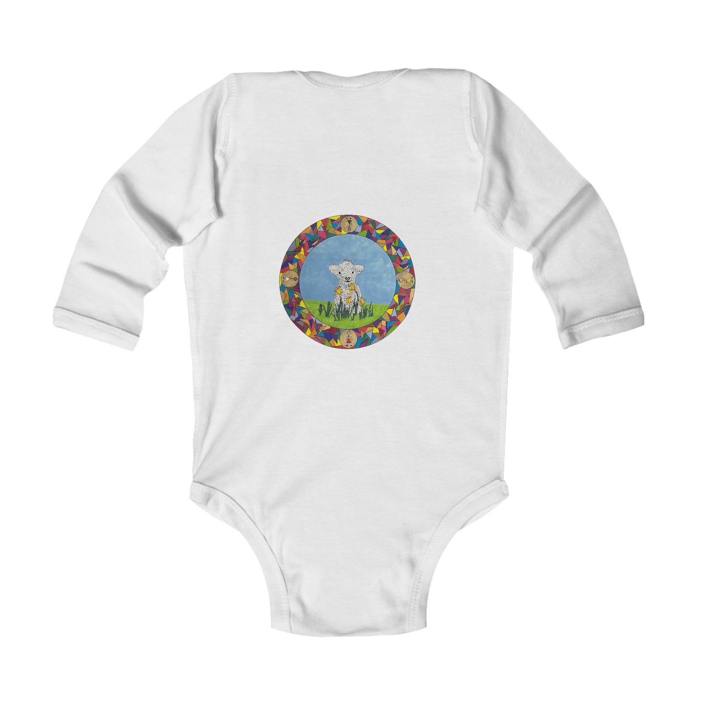 Lamb Infant and Baby Long Sleeve Onesie